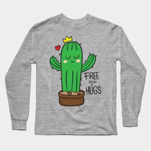 cactus free pricks n hugs Long Sleeve T-Shirt